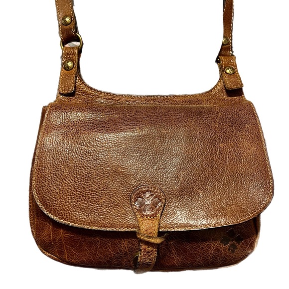 Patricia Nash Handbags - Vintage Patricia Nash Saddle Bag Flap Brown Leather Cross Body Purse Bag